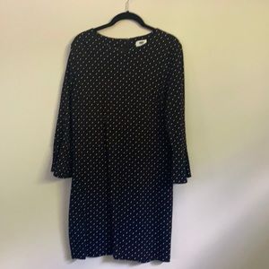 Black and white polka dot dress.